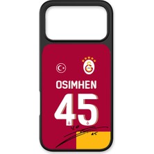 iPhone 17 Pro Max Uyumlu Galatasaray Victor Osimhen Parçalı Forma Imzalı Cam Lisanslı Telefon Kılıfı
