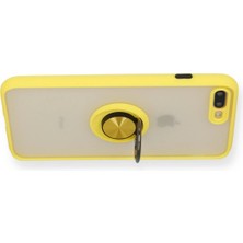 AK-SA-STR Newface Iphone 7 Plus Kılıf Montreal Yüzüklü Silikon Kapak - Sarı