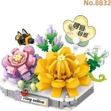 Loz Evcil Çiçek Serisi: Lotus | 390 Parça Mikro Bloklar | 14+ Yaş | Çiçek Maketi