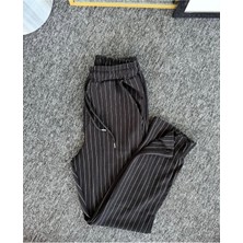Risil-Nu Company Yeni Sezon Premium Krep Kumaş Çizgi Detaylı Unisex Pantolon