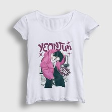 Presmono Kadın Beyaz Yeonjun Tomorrow x Tomorrow T-Shirt