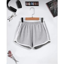 Risil-Nu Company Yeni Sezon Kadın Slim Fit Renkli  Biyeli Penye Mini Şort