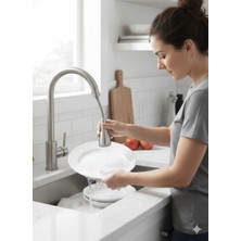 Uzman Armatür Paslanmaz Çelik Spiralli Mutfak Bataryası