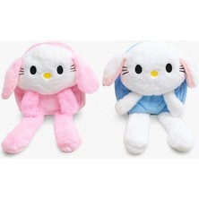 Shoplet Buğz Işıklı Peluş Oynar Kulaklı My Melody ve Cinnamoroll Sırt Çantası