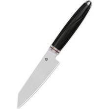 Qsp Mutfak Bıçağı | Kiritsuke | Abanoz Ağacı Sap | 14C28N Çelik | Mulan Serisi Soyma Bıçağı | QS-KK-005A