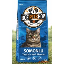 Boz Petshop’a Özel Yenilebilir Orta Segment Yetişikin Kedi Maması 15 kg Somonlu