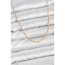 Callerrons Accessories cm 14K Gold Renk Pirinç Ezme Burgu Model Kadın Kolye - EBJ260207W39382