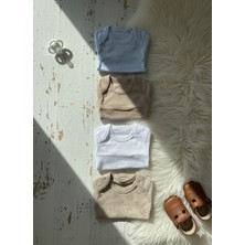 Gmn Collection 4'lü Düz ve Desenli Çıtçıtlı Uzun Kollu Bebek Body Zıbın Seti