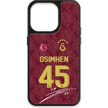 iPhone 14 Pro Uyumlu Galatasaray Victor Osimhen 3. Forma Imzalı Cam Lisanslı Telefon Kılıfı