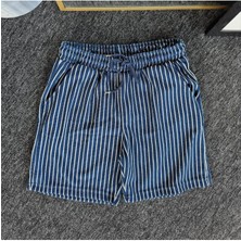 Risil-Nu Company Yeni Sezon Premium Pamuklu Petek Kumaş Kendinden Desenli Unisex Şort