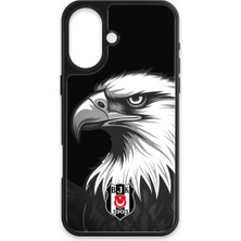 iPhone 16 Uyumlu Beşiktaş Büyük Kartal Cam Lisanslı Telefon Kılıfı