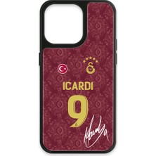 iPhone 13 Pro Uyumlu Galatasaray Mauro Icardi 3. Forma Imzalı Cam Lisanslı Telefon Kılıfı