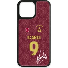iPhone 13 Pro Max Uyumlu Galatasaray Mauro Icardi 3. Forma Imzalı Cam Lisanslı Telefon Kılıfı