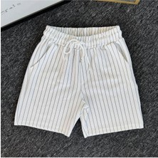 Risil-Nu Company Yeni Sezon Premium Krep Kumaş Çizgi Detaylı Unisex Şort