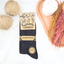 Kral Socks 1 Çift Erkek Kışlık Çorap Lambswool Yünlü Çorap (40-44 Beden)