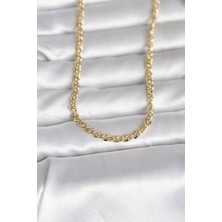 Callerrons Accessories cm 14K Gold Renk Zincir Model 60 cm Kadın Kolye - EBJ260207W39459