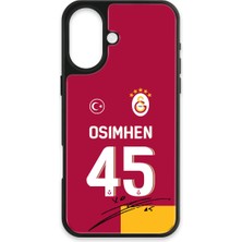 iPhone 16 Uyumlu Galatasaray Victor Osimhen Parçalı Forma Imzalı Cam Lisanslı Telefon Kılıfı