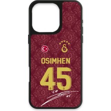 iPhone 16 Pro Max Uyumlu Galatasaray Victor Osimhen 3. Forma Imzalı Cam Lisanslı Telefon Kılıfı