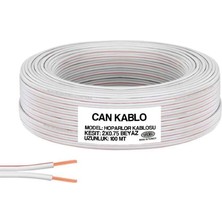 İNWATT Elektrik ve Hoparlör Kablosu Kordon 2x0.75 100MT - Beyaz