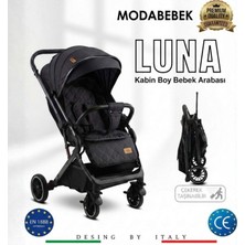 Luna Kabin Boy Bebek Arabası | Çift Yönlü, Amortisörlü, Geniş, Güneşlikli