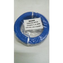 İNWATT 1.5 mm Mavi Nya Kablo 100 Metre  Tam Kesit Tesisat Kablosu