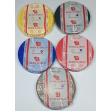İNWATT 2.5 mm Nya 5 Renk 100' Er Metre Siyah-Sarı-Mavi-Kırmızı-Kahverengi 500 Metre Tesisat Kablo Grubu
