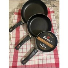 3 Lü Yanmaz Yapışmaz Teflon Tava Seti