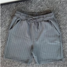 Risil-Nu Company Yeni Sezon Premium Krep Kumaş Çizgi Detaylı Unisex Şort
