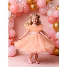 Lunas Tekstil Önü Tüllü Kabarık Elbise