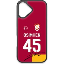 iPhone 17 Uyumlu Galatasaray Victor Osimhen Parçalı Forma Imzalı Cam Lisanslı Telefon Kılıfı