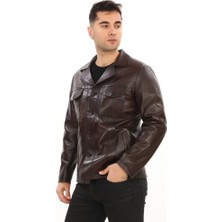Sanalbolluk Safari Model Dört Cepli Düğmeli Çeket Fındık Renk