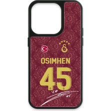 iPhone 15 Pro Uyumlu Galatasaray Victor Osimhen 3. Forma Imzalı Cam Lisanslı Telefon Kılıfı