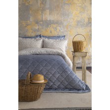 Apricitas Home Miracle Mavi Tek Kişilik Kadife Dört Mevsim Set