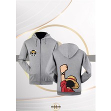 Risil-Nu Company Yeni Sezon Onepiece Sırt Baskılı Içi Şardonlu Kapüşonlu Sweat Ceket
