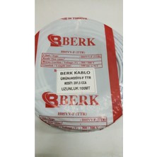 İNWATT 100 Metre 2x1.5 mm Ttr Tam Kesit Elektrik Tesisat Kablosu 24 Mikron/30 Tel Berk Kablo Üst Kalite