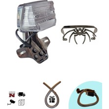 GMS Cg Çita Nikel Sac Şeffaf Camlı Arka Stop + Örümcek (+Hdiye Buji Kablo Kılıfı)