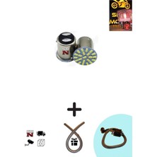 GMS Cg Cup Motosiklet Stop Çakar Ampulü Kırmızı (+Buji Kablo Kılıfı)