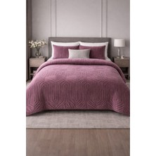 Özdilek Prestige Çift Kişilik Kabartma Desenli Battaniye - Yaban Mersini