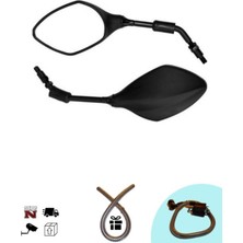 GMS Mondial Drift L 125 - Üniversal 10 mm Düz Diş Ayna Takımı (+Hdiye Buji Kablo Kılıfı)