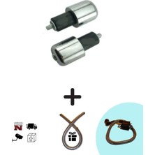 GMS Motosiklet Gidon Tapası Nikel Universal (+Buji Kablo Kılıfı)