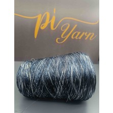 Pi Yarn Azeta Filati Borabora %100 Viskon Ithal Ip Mavi-Siyah-Krem Tonları 200GR