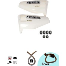 GMS Cg Beyaz Yan Kapak + Lastik Takımı (+Buji Kablo Kılıfı)