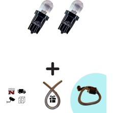 GMS Cg Cup Motosiklet-Otomobil Dipsiz 7 Renk Park Ampulü 2 Adet (+Motor Için Buji Kablo Kılıfı Hdiye)