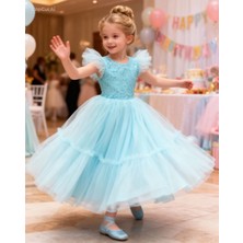 Lunas Tekstil Kabarık Tüllü Prenses Elbise