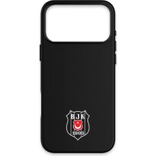 iPhone 17 Pro Max Uyumlu Beşiktaş Bayrak Arma Deri Magsafe Lisanslı Telefon Kılıfı