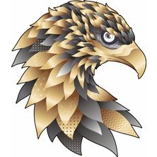 Sticker Usta Kartal Eagle Hayvan Sticker - Araba Oto Motosiklet Karavan Sticker  01131