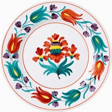 Cabana Lia Çiçek Desenli, Italyan Tasarımı Koleksiyonluk Seramik Yemek Tabağı