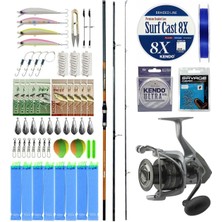 Yek Outdoor Yekoutdoor Surf Olta Seti Okuma Salina Surf 420 cm 3 Parça Surf Kamışı&okuma Tomcat TMC-8000 Olta Makinesi