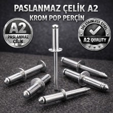 İTHAL 3x6 A2 Krom Paslanmaz Çelik Pop Perçin