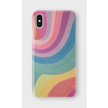 Lelia iPhone X/xs Uyumlu Baskılı Şeffaf Telefon Kılıfı | Koleksiyon: Colorwave Flux